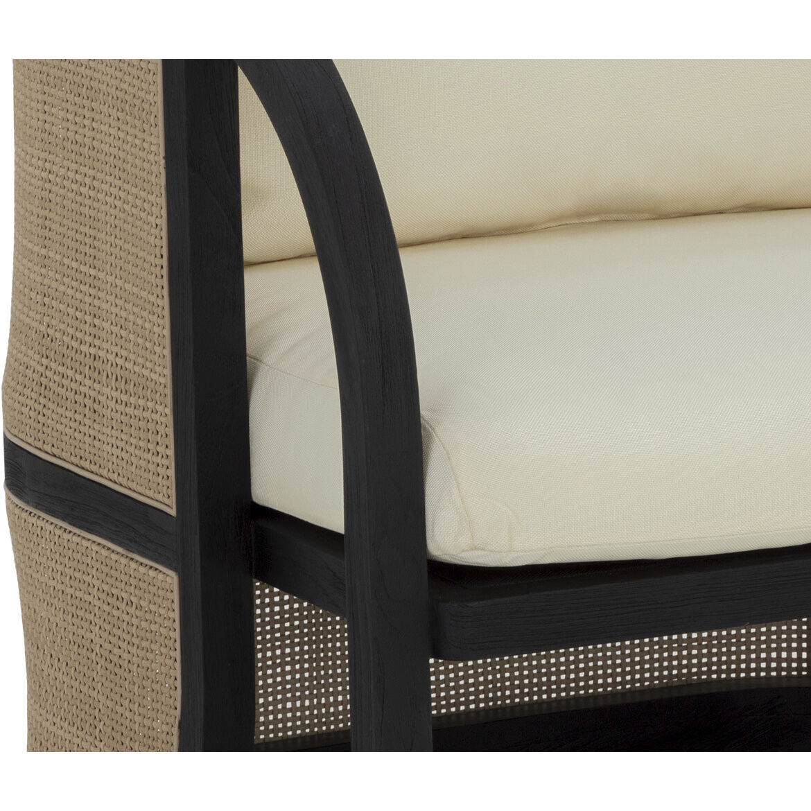 Palermo Charcoal / Stinson Cream Outdoor Lounge Chair